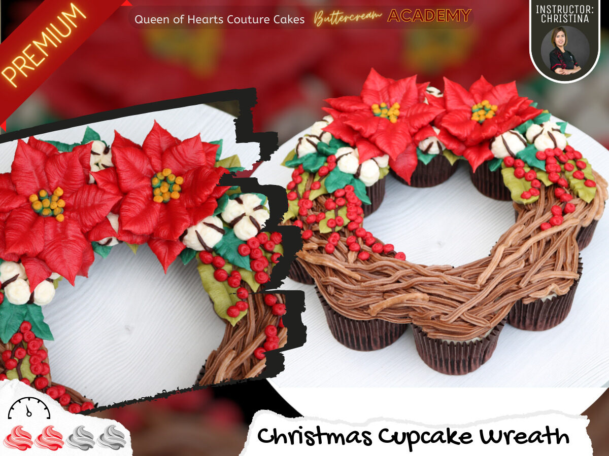 Christmas Cupcake Wreath