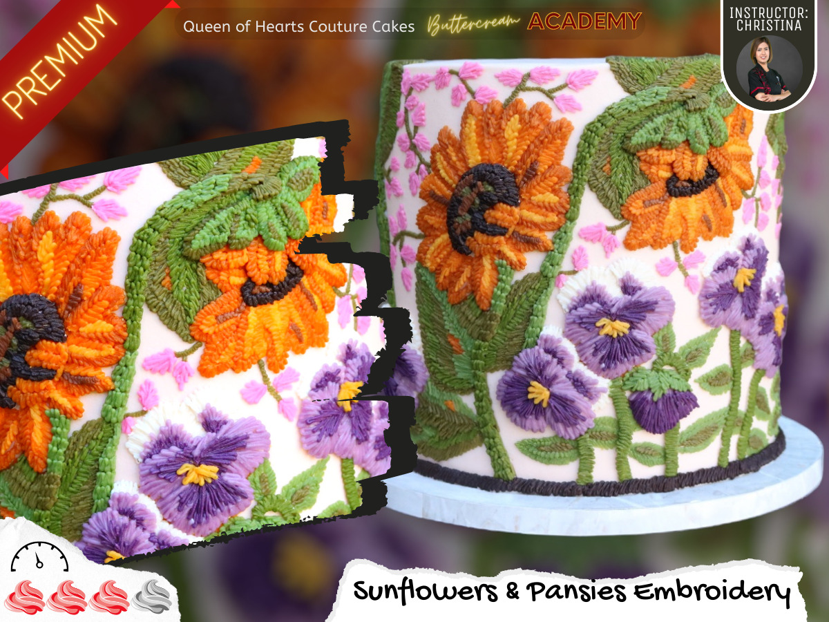 Sunflowers & Pansies Embroidery