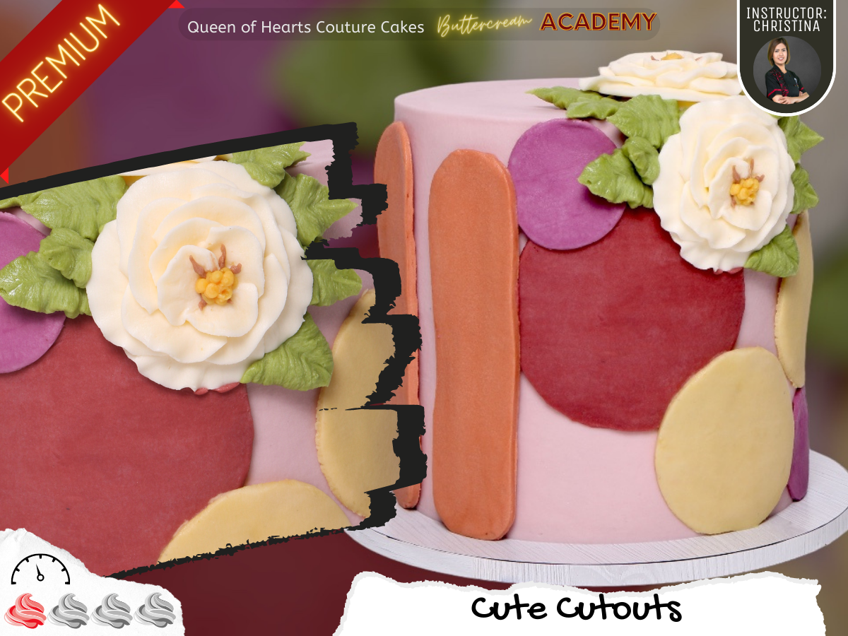 Cute cutouts buttercream cake