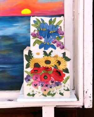 buttercrem palette knife painting